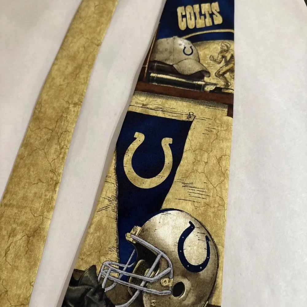 Indianapolis Colts Men's Neck Tie NFL Licensed Football Team Sports Silk Necktie